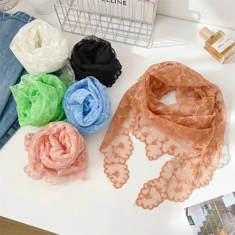 Women Lace Triangle Scarf Swee - Vintage Fashion Style Female ulasan dan harga