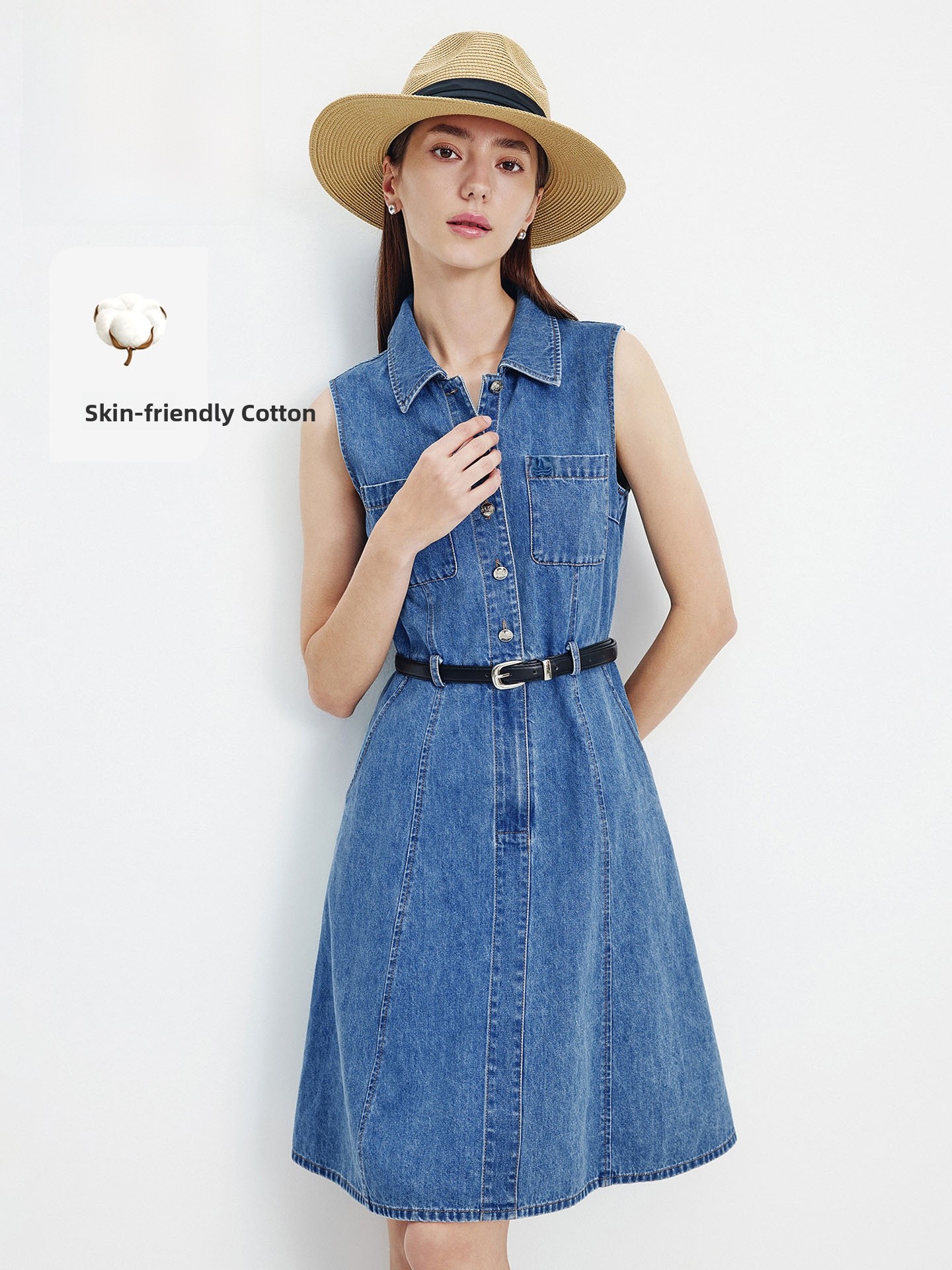 Navigare Summer 2026 Women's V - Denim Skirt Midi Vintage ulasan dan harga