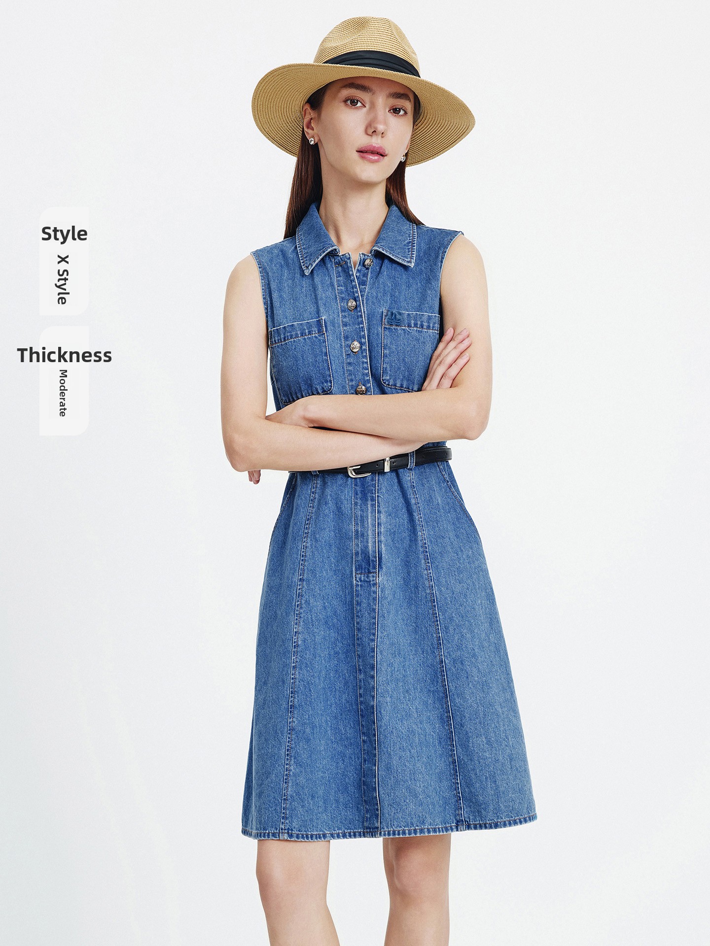 Navigare Summer 2026 Women's V - Denim Skirt Midi Vintage ulasan dan harga