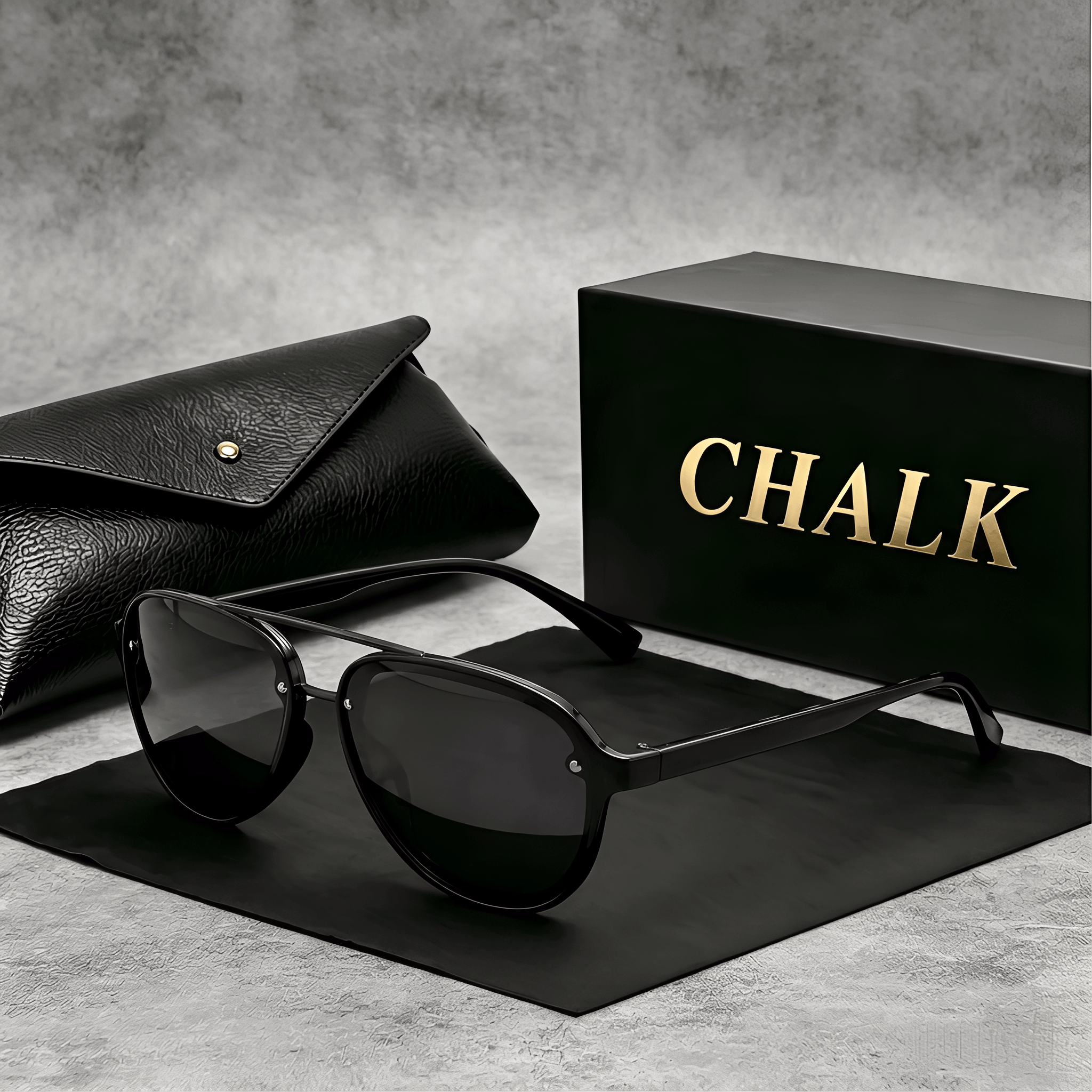 CHALK Polarized Men's Sunglass - Vintage Fashion Runway ulasan dan harga
