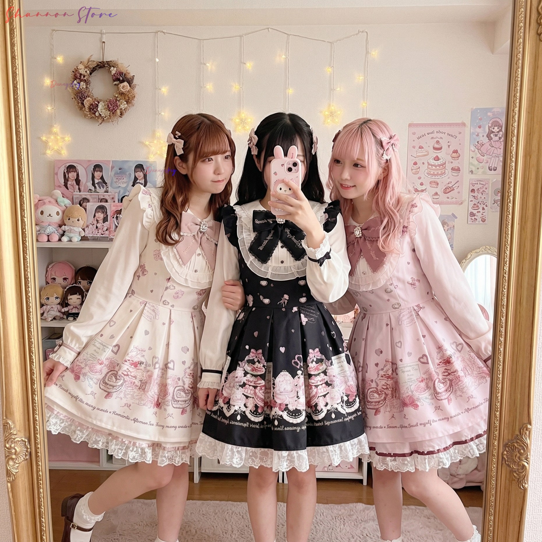 Japanese Lolita Dress Women Bo - Vintage Y2K ulasan dan harga