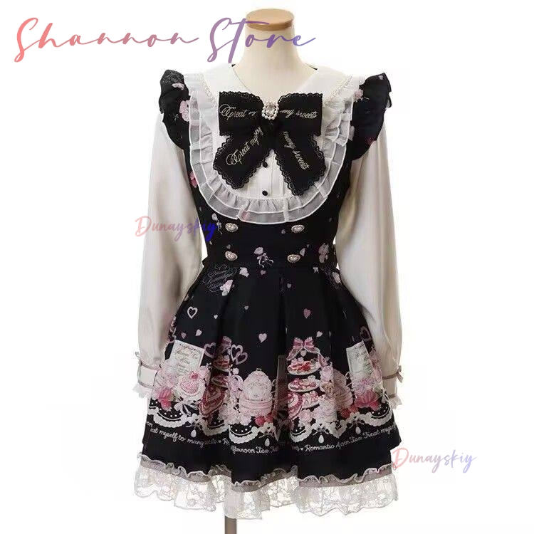 Japanese Lolita Dress Women Bo - Vintage Y2K ulasan dan harga