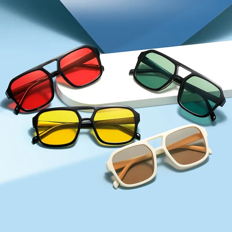 New Pc Frame Round Sunglasses  - Vintage Fashion Streetwear ulasan dan harga