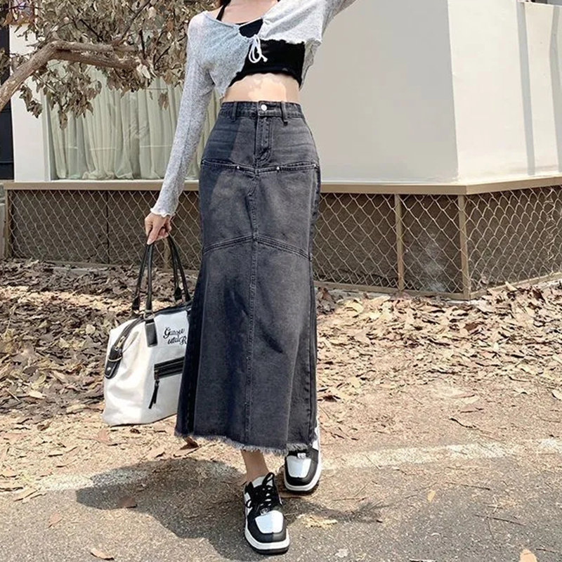 Vintage Women Denim Skirts Loo - Denim Skirt Midi Vintage ulasan dan harga