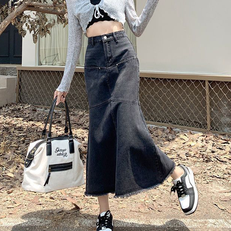 Vintage Women Denim Skirts Loo - Denim Skirt Midi Vintage ulasan dan harga
