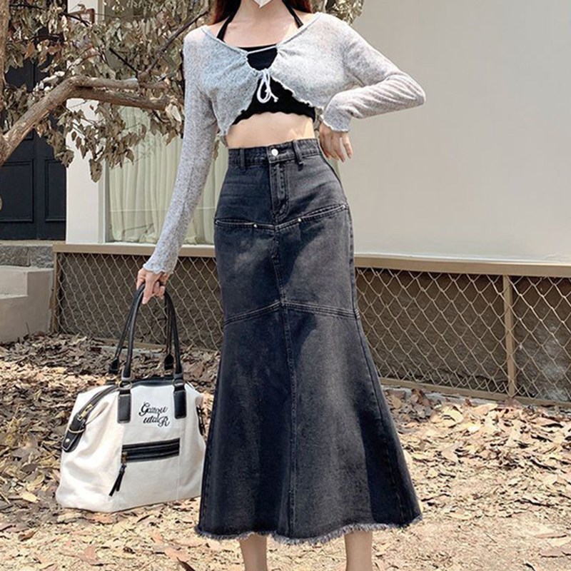 Vintage Women Denim Skirts Loo - Denim Skirt Midi Vintage ulasan dan harga