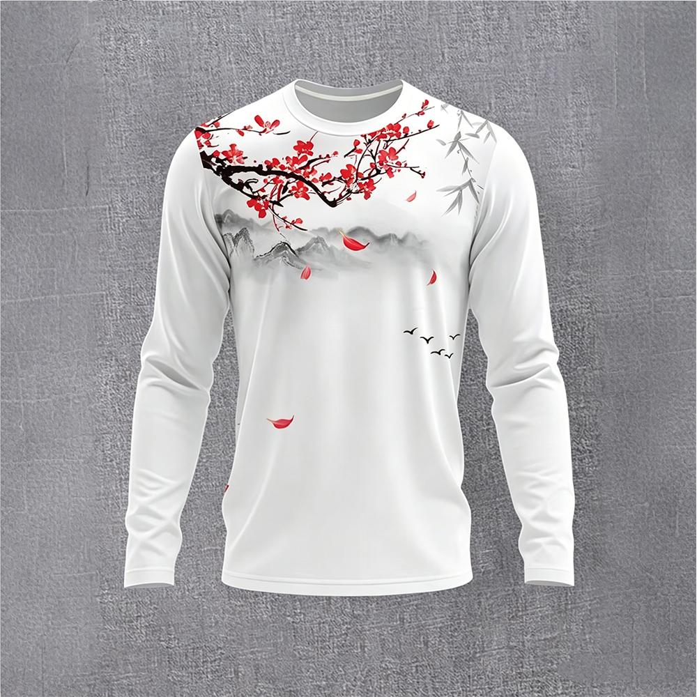 Chinese Style Ink Plum Blossom - Vintage Fashion Streetwear ulasan dan harga