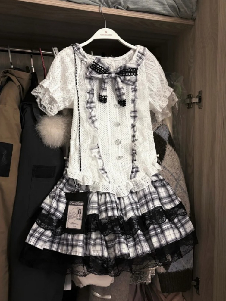 Japanese Sweet Preppy Style 2  - Vintage Fashion Style Female ulasan dan harga