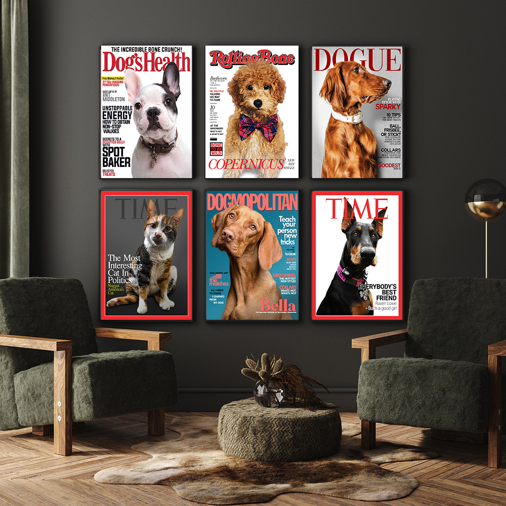 Vintage Dog Magazine Covers Wa - Vintage Fashion Magazine Covers ulasan dan harga