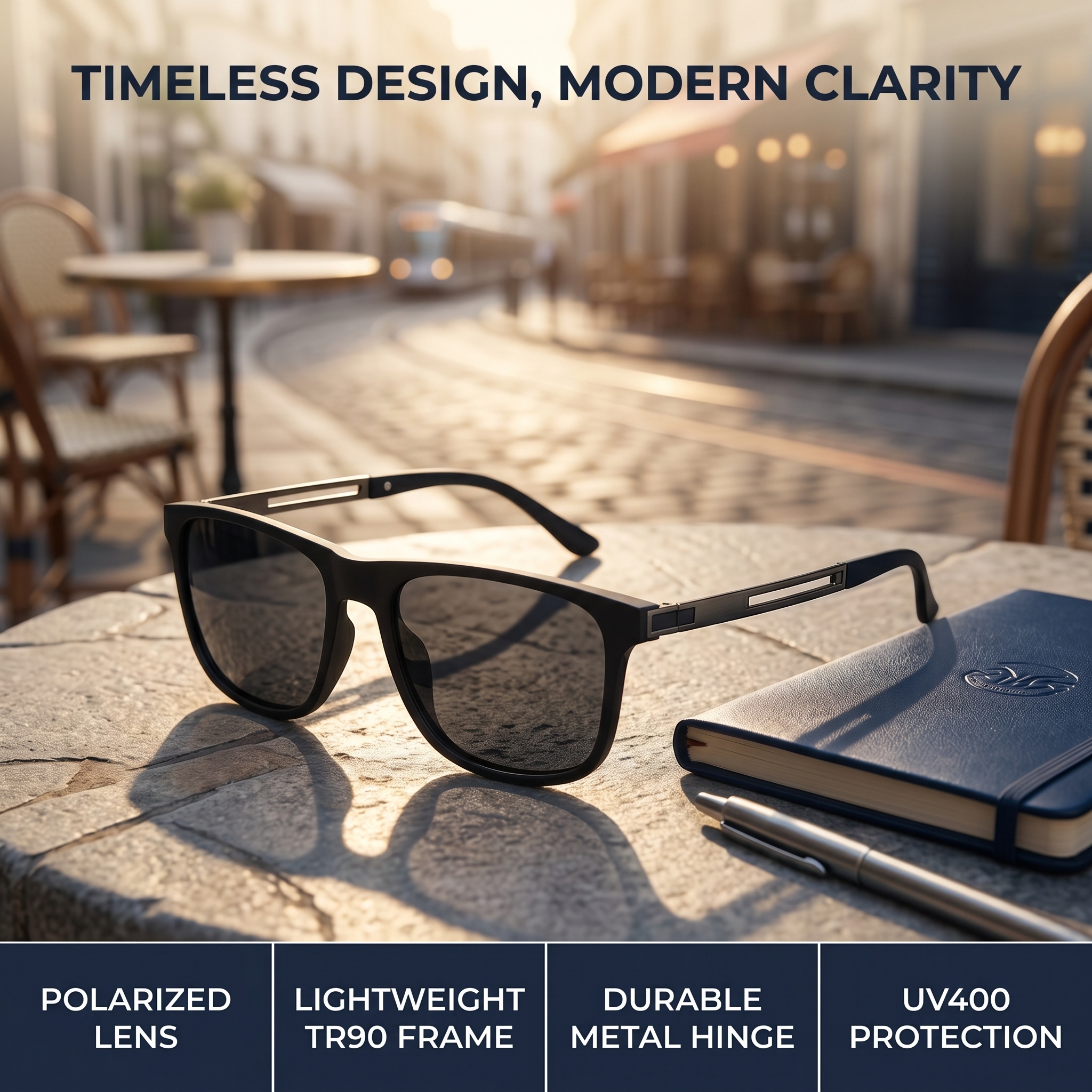CHALK Polarized Men's Sunglass - Vintage Fashion Runway ulasan dan harga