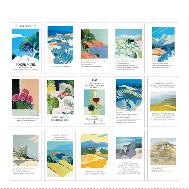 15 Sheets Vintage Postcards Fa - Vintage Fashion Magazine Covers ulasan dan harga