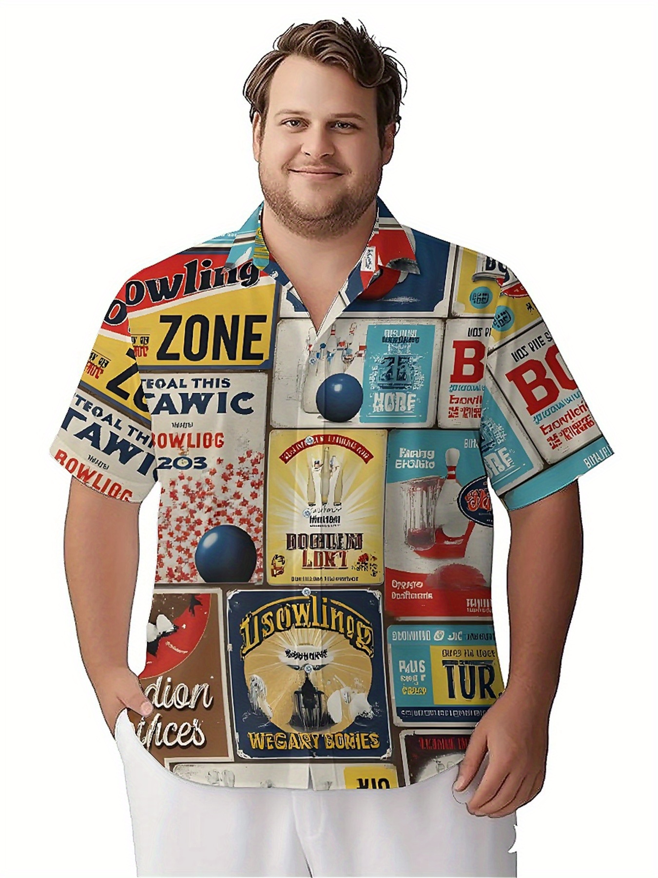 Men's Plus Size Hawaiian Shirt - Vintage Y2K ulasan dan harga